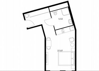 Продам квартиру студию, 32.6 м2, Санкт-Петербург, метро Новочеркасская, проспект Энергетиков, 6