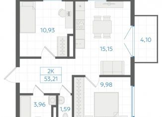 2-ком. квартира на продажу, 50.3 м2, Екатеринбург, Ленинский район