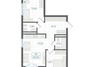 Продаю 2-ком. квартиру, 63.2 м2, Екатеринбург, Ленинский район