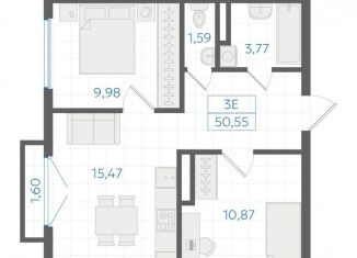 Продажа 2-комнатной квартиры, 49.4 м2, Екатеринбург, Ленинский район