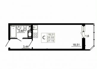 Продам квартиру студию, 25.5 м2, Ленинградская область, Заводская улица, 18к2