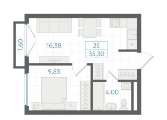 Продам 1-ком. квартиру, 34.2 м2, Екатеринбург, Ленинский район