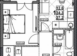 Продам 1-ком. квартиру, 37.2 м2, Нижний Новгород, Канавинский район