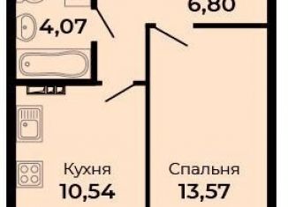 Однокомнатная квартира на продажу, 36.8 м2, Верхняя Пышма