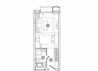 Квартира на продажу студия, 24 м2, Москва