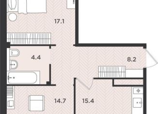 2-ком. квартира на продажу, 61 м2, деревня Касимово, Спортивная улица