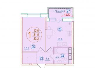 Продажа однокомнатной квартиры, 33.2 м2, Ростов-на-Дону, жилой комплекс Западная Резиденция, лит9, ЖК Западная Резиденция