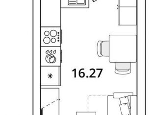 Квартира на продажу студия, 25.1 м2, Санкт-Петербург, Калининский район