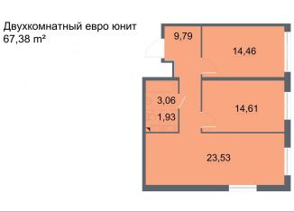 Продаю двухкомнатную квартиру, 67.4 м2, Санкт-Петербург, ЖК Про.Молодость, проспект Большевиков, уч3