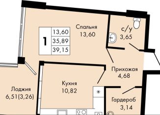 Продаю однокомнатную квартиру, 39.2 м2, поселок городского типа Массандра, улица 16 Апреля 1944 года, 17