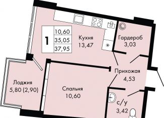 Продам 1-комнатную квартиру, 38 м2, поселок городского типа Массандра, улица 16 Апреля 1944 года, 17