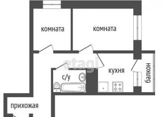 Продается двухкомнатная квартира, 55.4 м2, Красноярск, Судостроительная улица, 27Д, ЖК Панорама