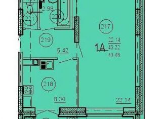 Продажа 1-ком. квартиры, 43.5 м2, Йошкар-Ола, улица 70-летия Вооружённых Сил СССР, с5, ЖК Первая Линия