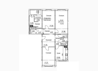 Продажа трехкомнатной квартиры, 113.8 м2, Ульяновская область, жилой комплекс Панорама, 4
