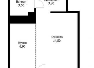 Продажа квартиры студии, 29.9 м2, Краснодар, ЖК Новелла, Питерская улица, 40лит6