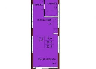 Продается квартира студия, 32.4 м2, село Осиновая Гора