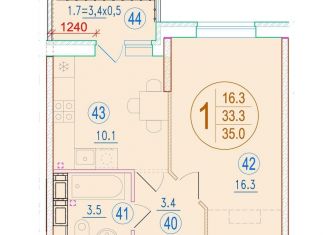 Продажа 1-ком. квартиры, 35 м2, Ростов-на-Дону, жилой комплекс Западная Резиденция, лит9, ЖК Западная Резиденция