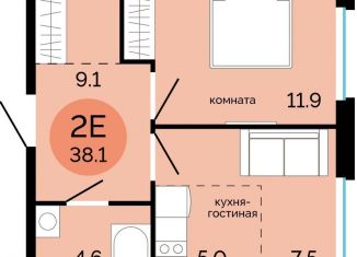 Продам 2-комнатную квартиру, 38.1 м2, Пермь, Свердловский район