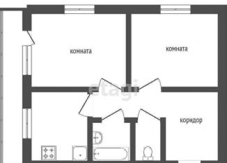 Двухкомнатная квартира на продажу, 44.4 м2, село Сотниково, Трактовая улица, 6