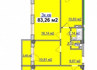 Продаю 3-ком. квартиру, 83 м2, Дагестан