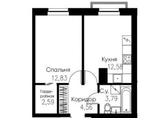 1-комнатная квартира на продажу, 35.4 м2, Санкт-Петербург, Благодатная улица, Благодатная улица