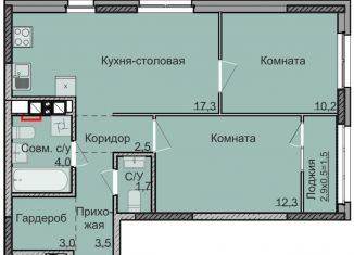 Продаю 2-комнатную квартиру, 54.4 м2, Ижевск, Ленинский район