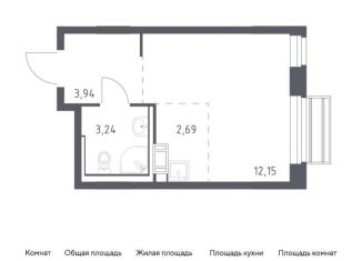 Продам квартиру студию, 22 м2, село Лайково