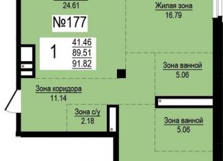 Продажа 1-комнатной квартиры, 91.8 м2, Екатеринбург, ЖК Александровский Сад