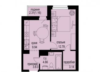 Продается 1-комнатная квартира, 35.3 м2, Мурино