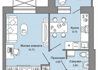 Продается 1-комнатная квартира, 34 м2, Киров