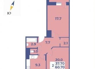 Продажа двухкомнатной квартиры, 64.4 м2, поселение Первомайское, жилой комплекс Эдельвейс, к5А, ЖК Эдельвейс