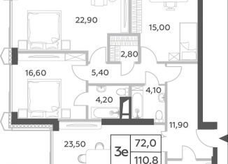 Продам 4-комнатную квартиру, 110.8 м2, Москва, проспект Генерала Дорохова, вл1к1, ЗАО