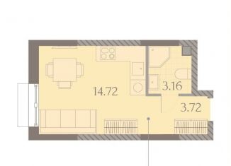 Продам квартиру студию, 21.6 м2, Москва, метро Селигерская