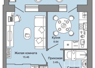 Продается 1-комнатная квартира, 36 м2, Ульяновск, Заволжский район, жилой комплекс Дивный Сад, 10