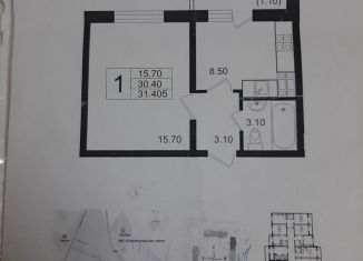 Продается однокомнатная квартира, 31.4 м2, поселок Бугры, Школьная улица, 6к3