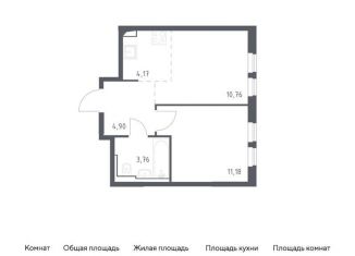 Продажа однокомнатной квартиры, 34.8 м2, Москва, жилой комплекс Остафьево, к19