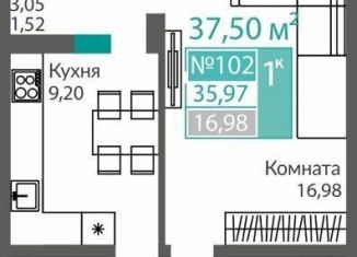 Продаю 1-комнатную квартиру, 37 м2, Симферополь, Киевский район