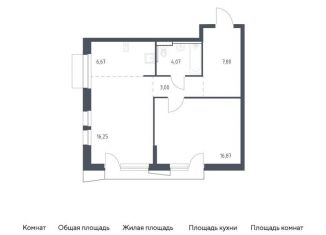 Продам однокомнатную квартиру, 54.7 м2, Балашиха, жилой комплекс Квартал Авиаторов, к8