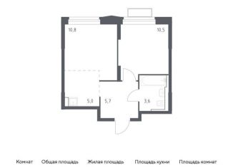 Продаю однокомнатную квартиру, 35.6 м2, Красногорск, жилой комплекс Квартал Строгино, к1