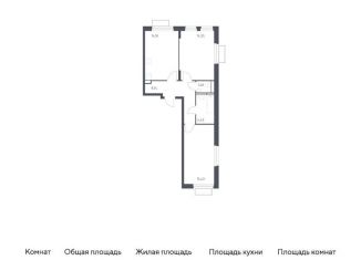 Продается 2-комнатная квартира, 58.8 м2, городской округ Красногорск, жилой комплекс Квартал Строгино, к2