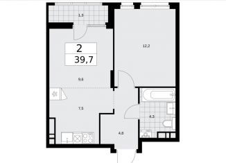 2-комнатная квартира на продажу, 39.7 м2, поселение Десёновское