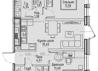 Продается 2-ком. квартира, 58.8 м2, Санкт-Петербург, Большой Сампсониевский проспект, 32уч10, Выборгский район