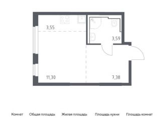 Квартира на продажу студия, 25.8 м2, село Остафьево, жилой комплекс Остафьево, к19