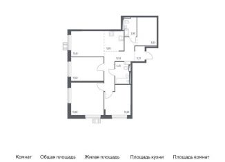 Продам 4-комнатную квартиру, 85.5 м2, поселение Кокошкино, жилой комплекс Новое Внуково, к11