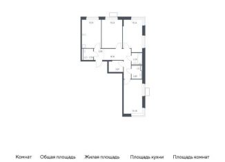 Продается 3-ком. квартира, 78.5 м2, посёлок Жилино-1, жилой комплекс Егорово Парк, к3.2, ЖК Егорово Парк