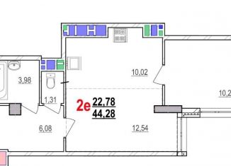 Продажа двухкомнатной квартиры, 44 м2, Белгород, проспект Богдана Хмельницкого, 78