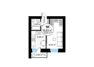 Продажа 1-комнатной квартиры, 35.3 м2, Самара, метро Юнгородок