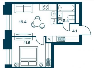 Продам 1-ком. квартиру, 34.5 м2, Москва, метро Аэропорт