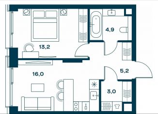 Продаю 1-ком. квартиру, 42.3 м2, Москва, метро Аэропорт