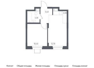 Продается 1-комнатная квартира, 31.8 м2, Московская область, жилой комплекс Люберцы 2020, к70
